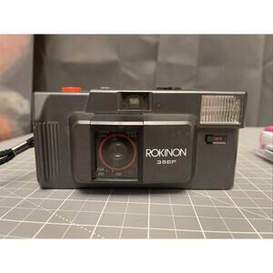Vintage 80s Rokinon 35EF Happy S 35mm film camera Point and Shoot ~UNTESTED~